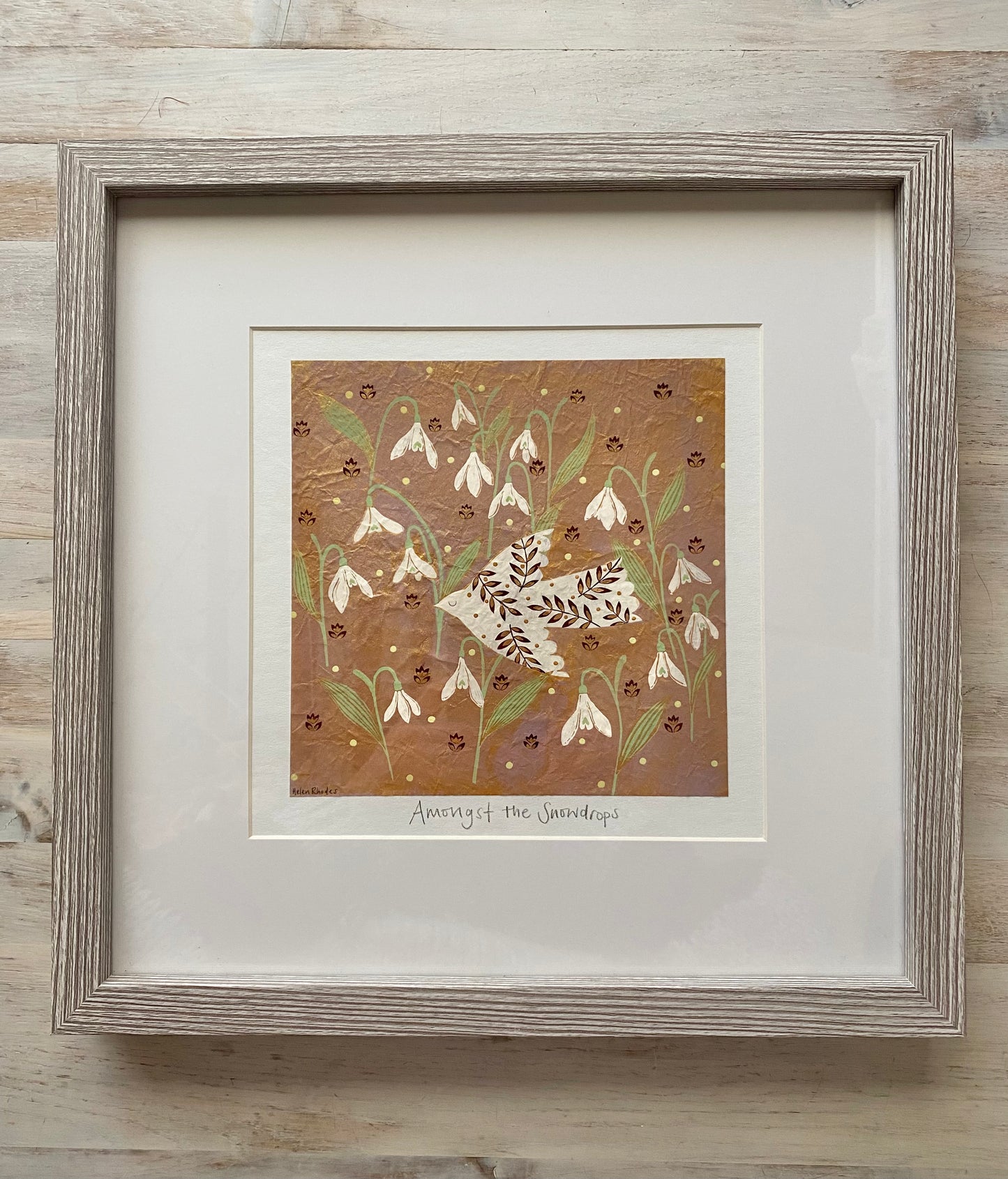 'Amongst the Snowdrops' original painting