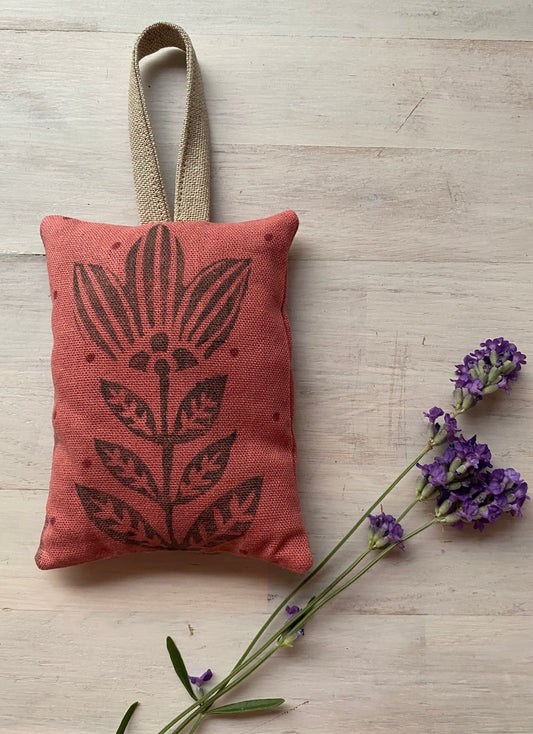 Peaceflower lavender bag (deep coral)